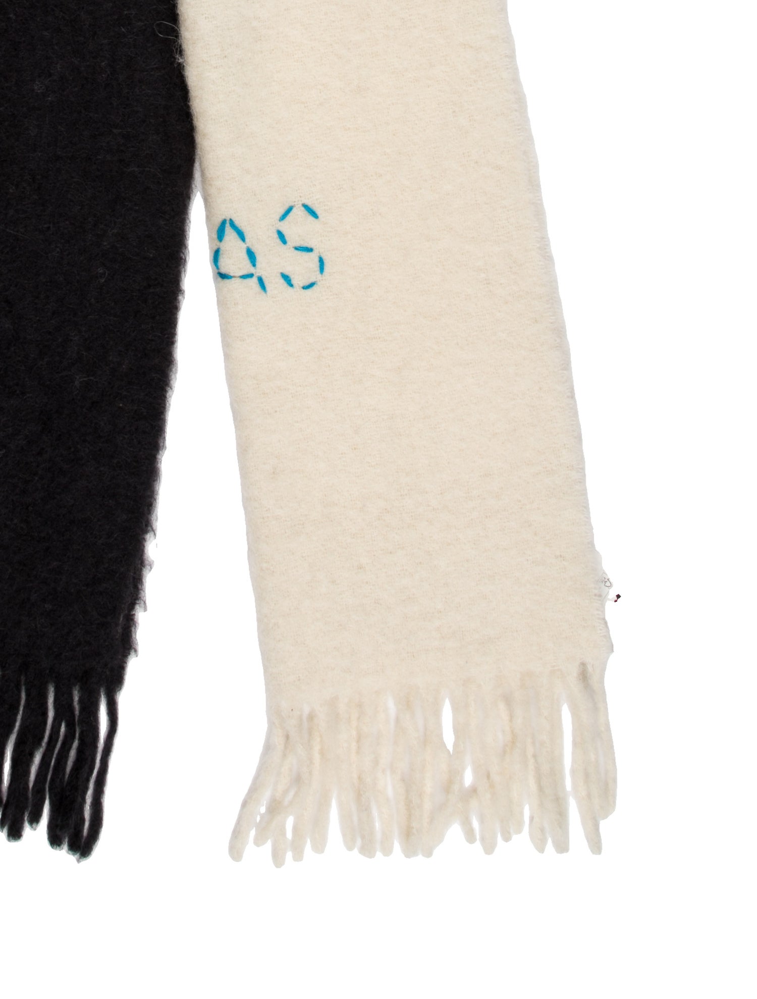 Acne Studios Alpaca Colorblock Pattern Scarf
