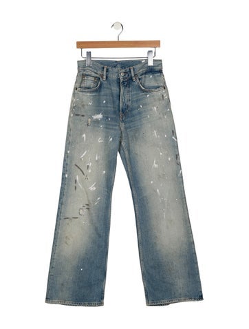 Pre-owned Acne Studios High-rise Wide Leg Jeans In Blue