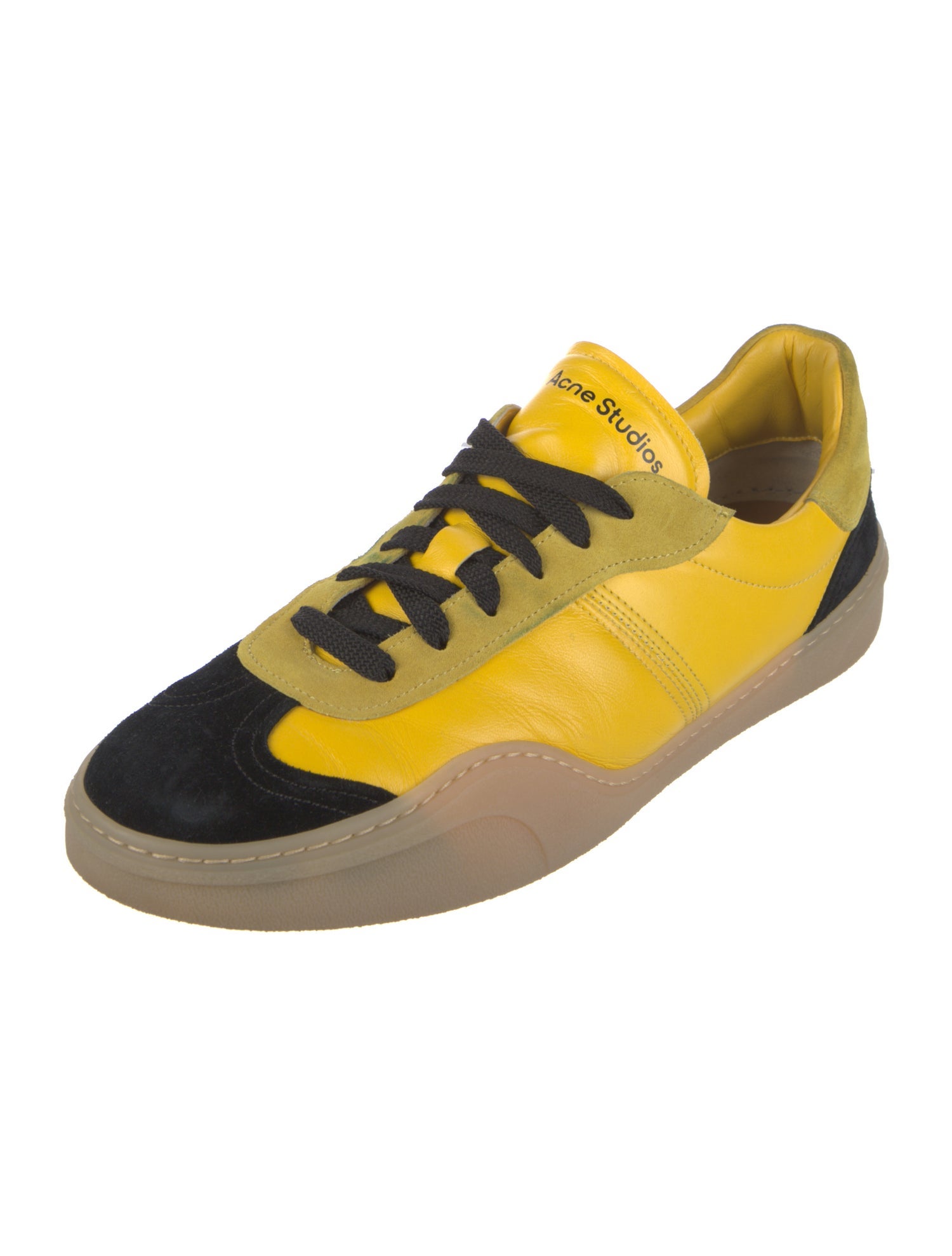 Acne Studios Suede Colorblock Pattern Sneakers