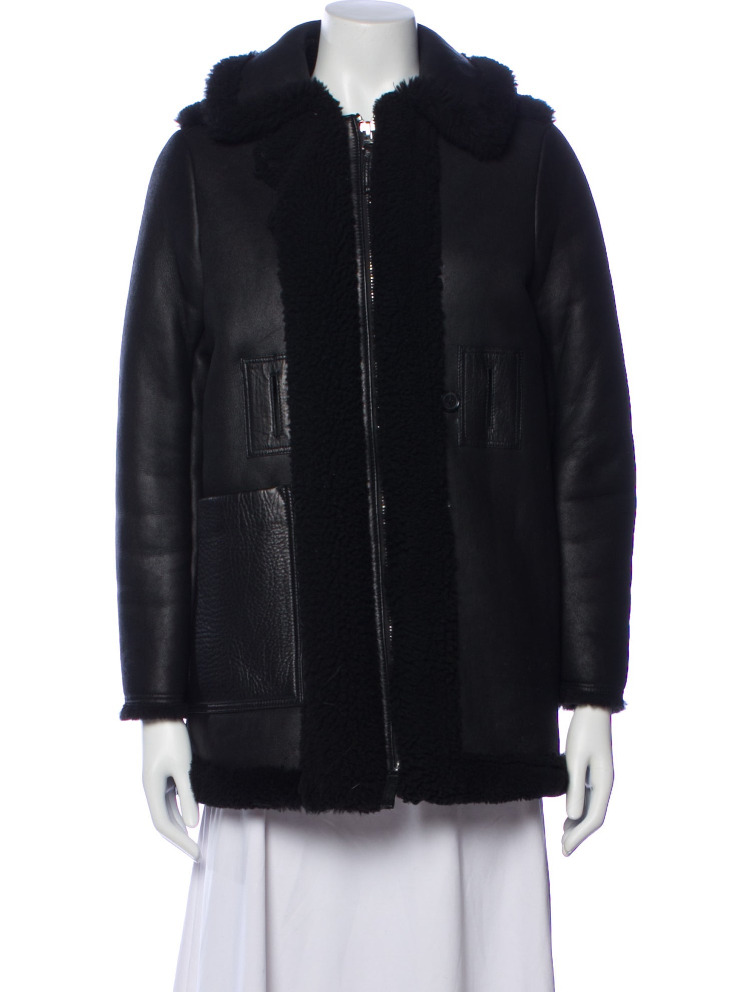 Acne Studios Lamb Leather Fur Coat