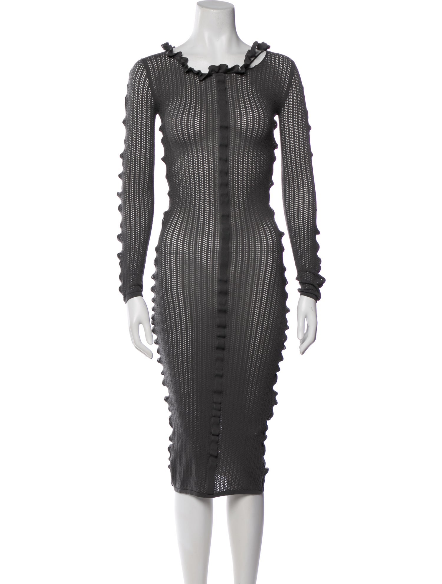 Acne Studios Square Neckline Midi Length Dress