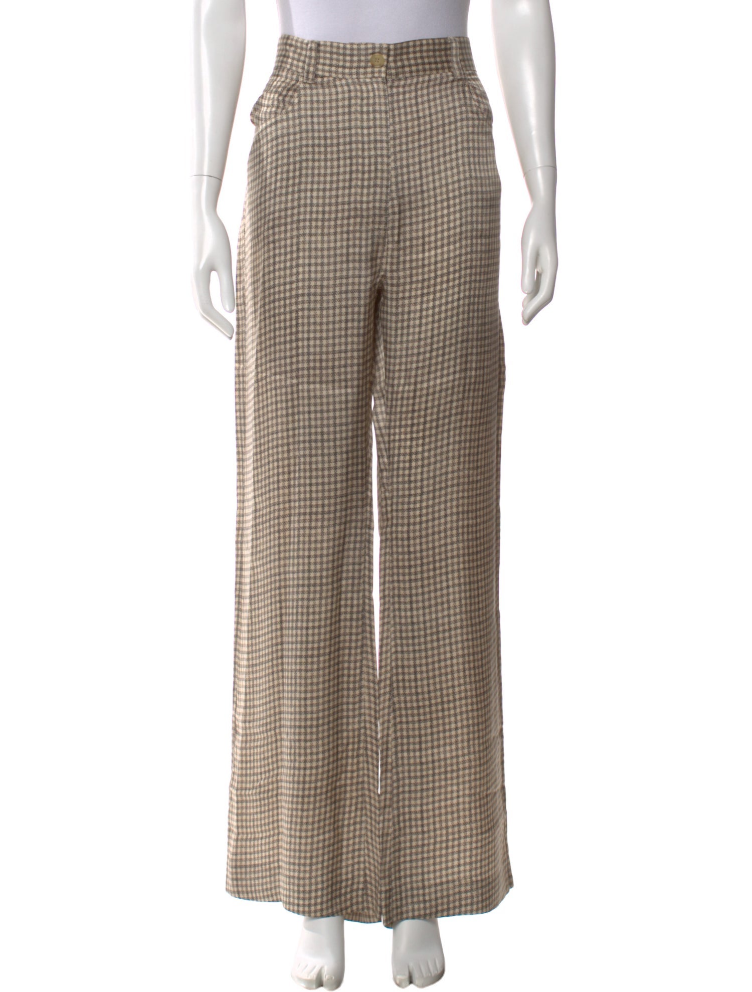 Acne Studios Plaid Print Wide Leg Pants w/ Tags