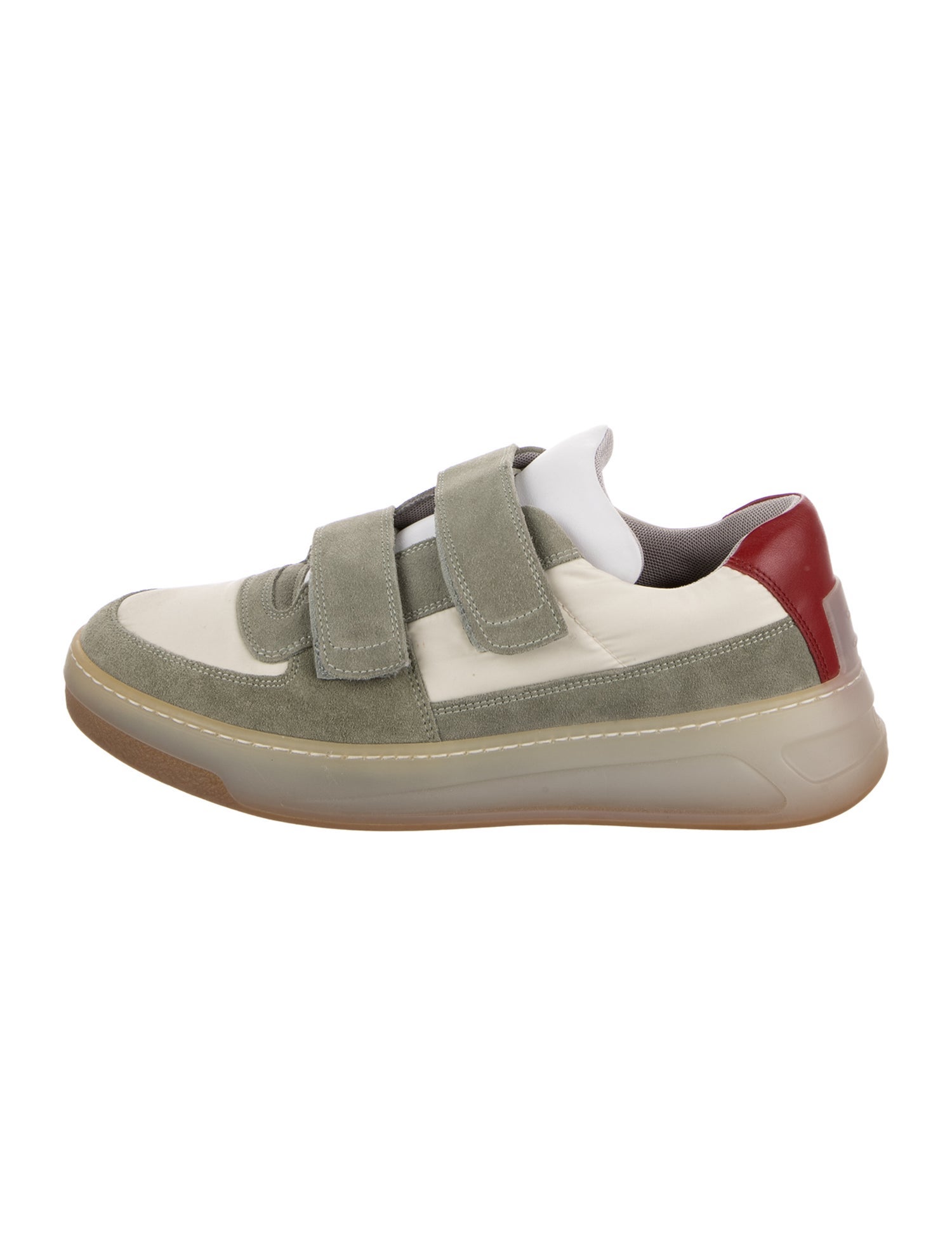 Acne Studios Suede Colorblock Pattern Athletic Sneakers