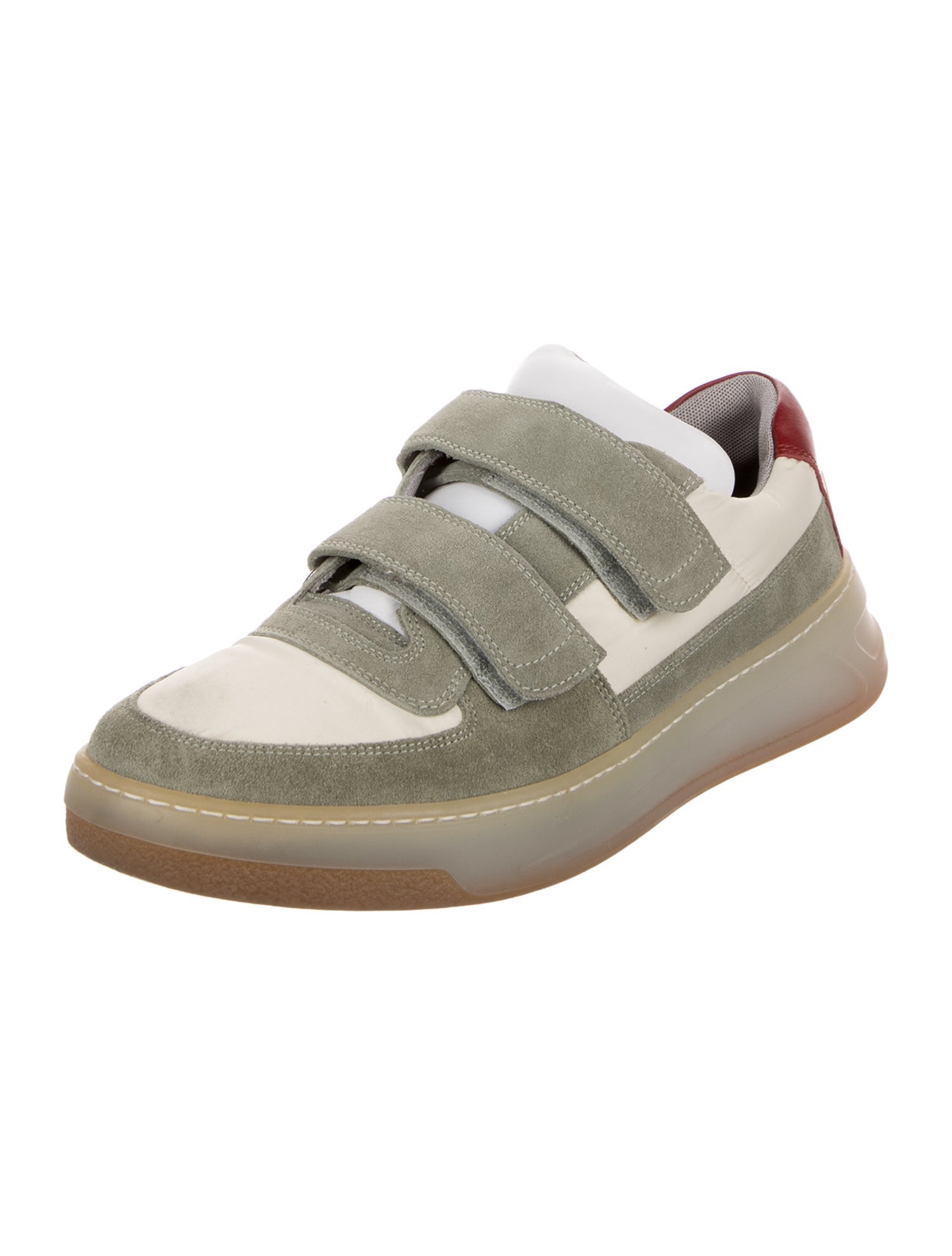 Acne Studios Suede Colorblock Pattern Athletic Sneakers