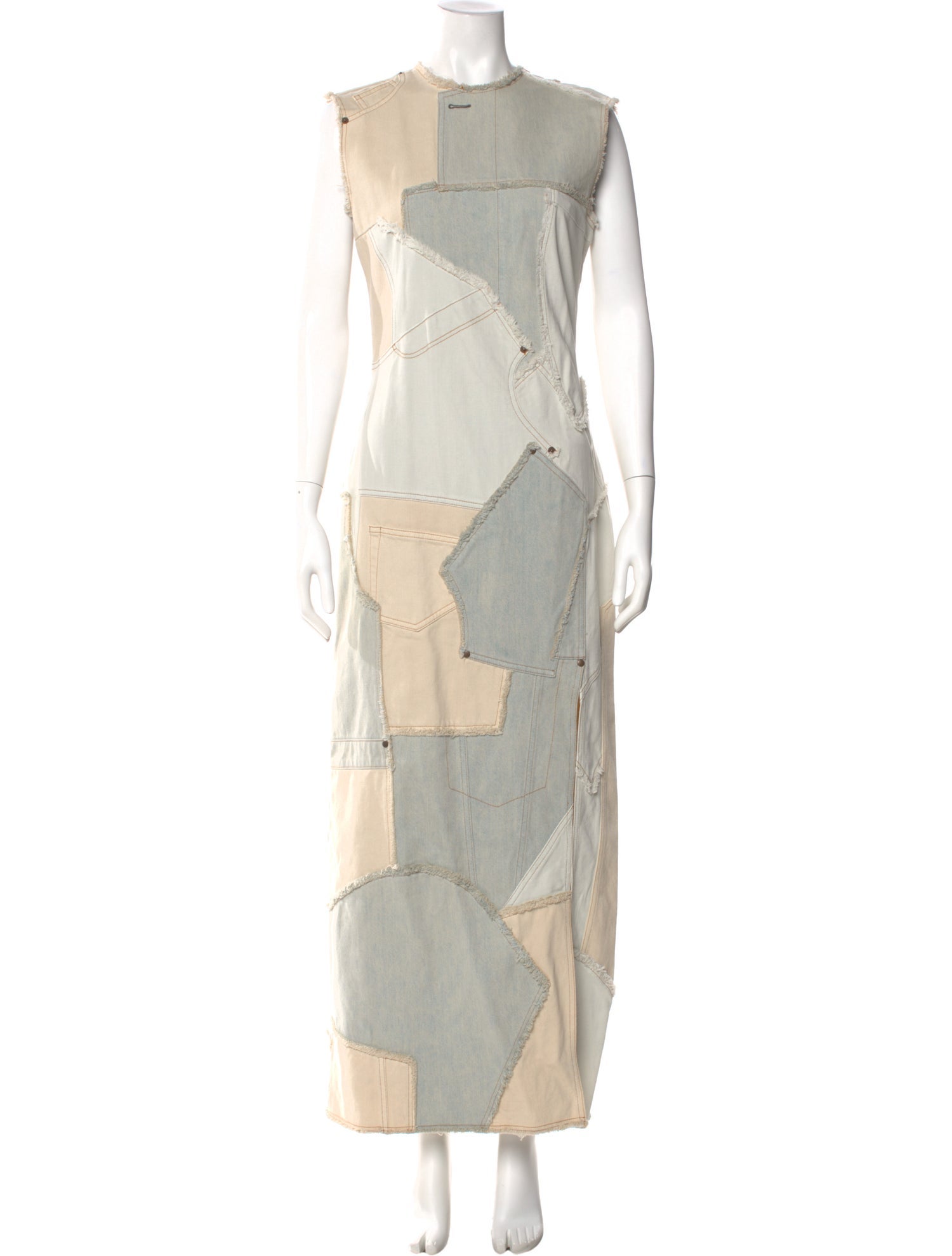 Acne Studios Colorblock Pattern Long Dress