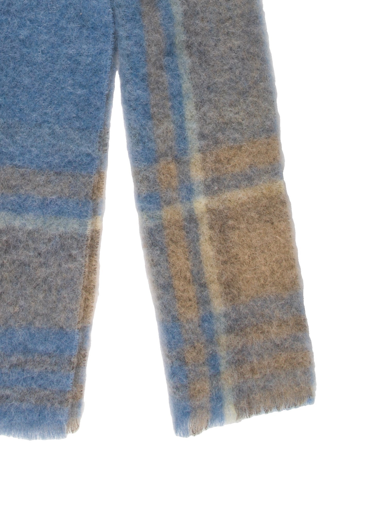 Acne Studios Alpaca Plaid Print Scarf