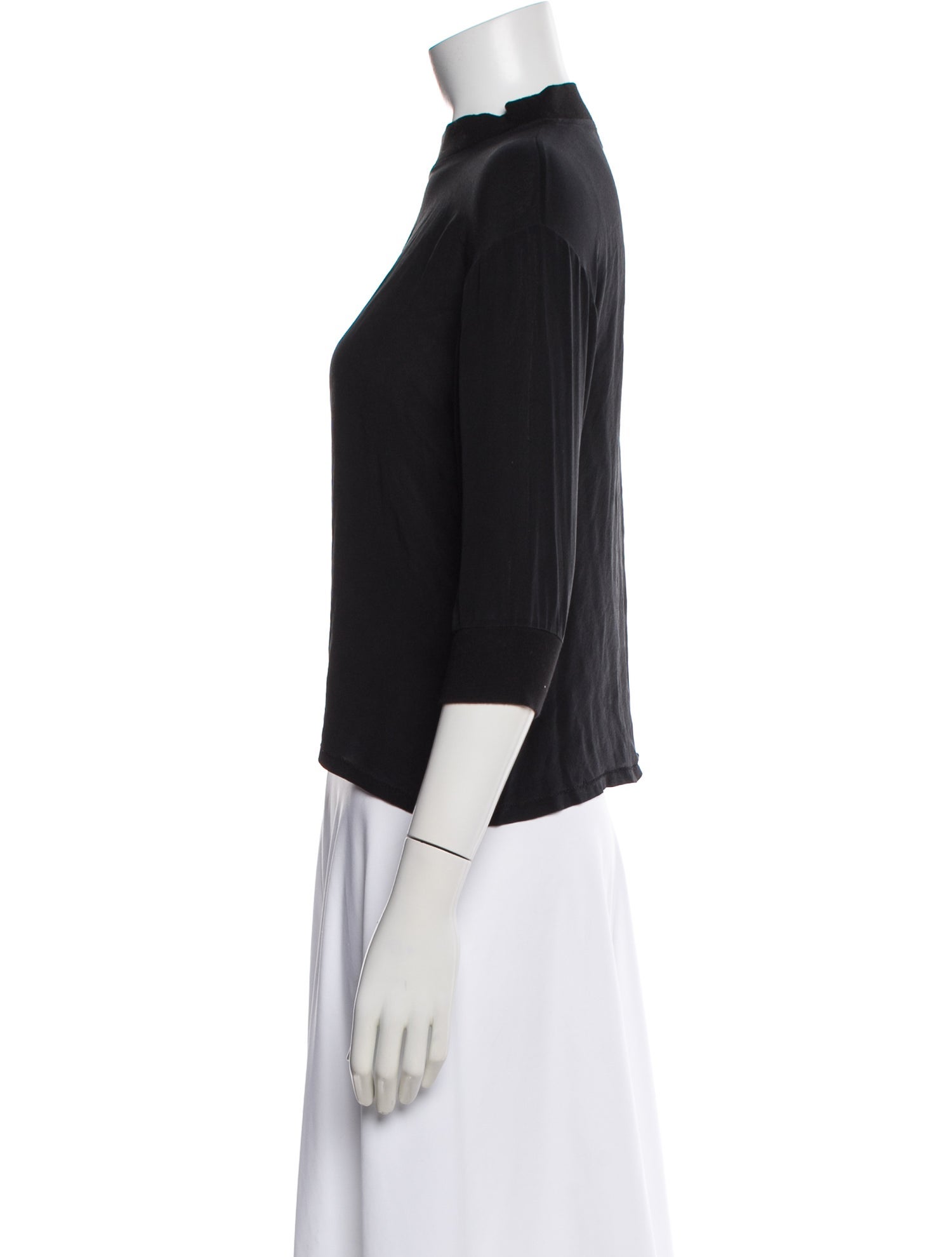 Acne Studios Silk Mock Neck Top