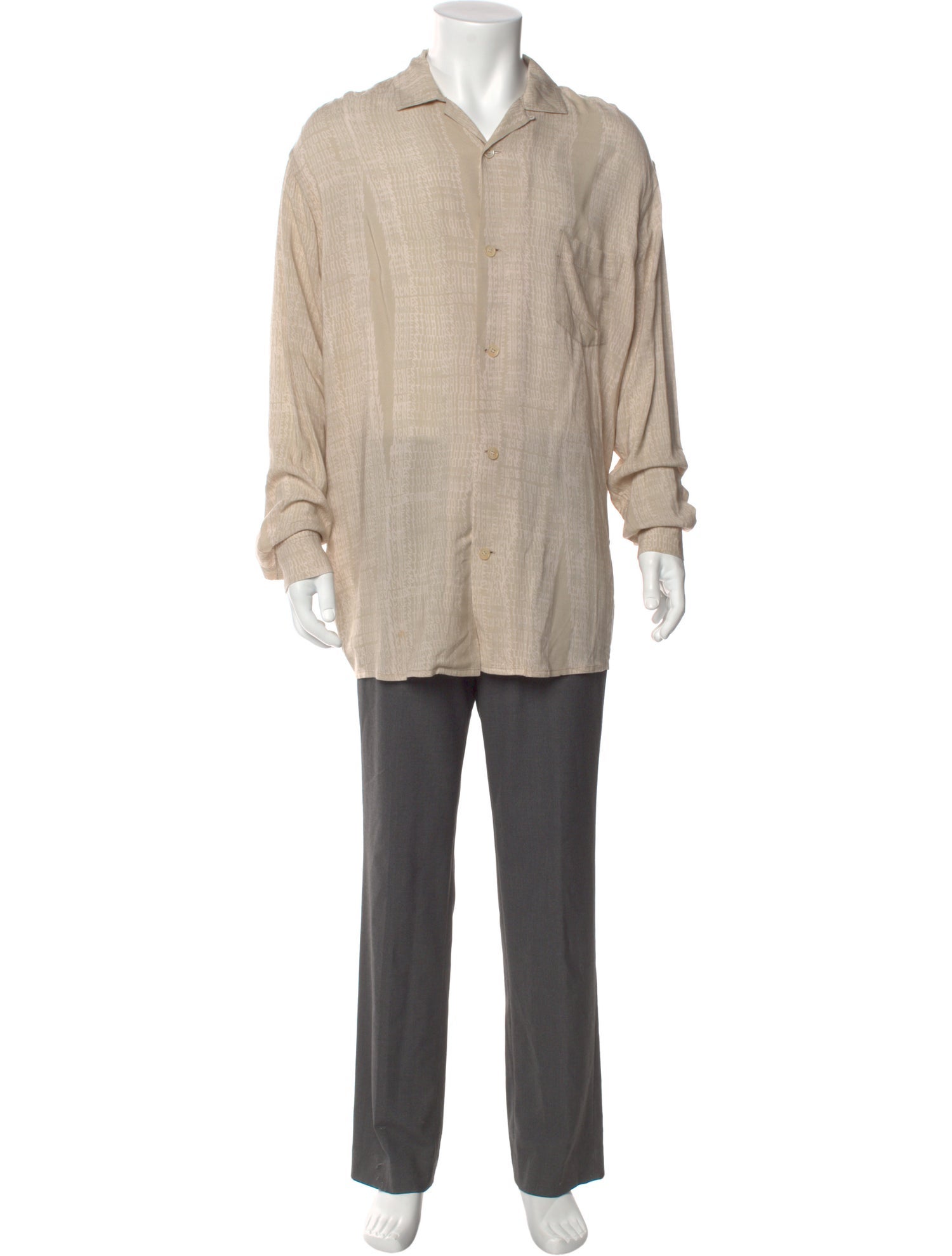 Acne Studios Printed Long Sleeve Dress Shirt