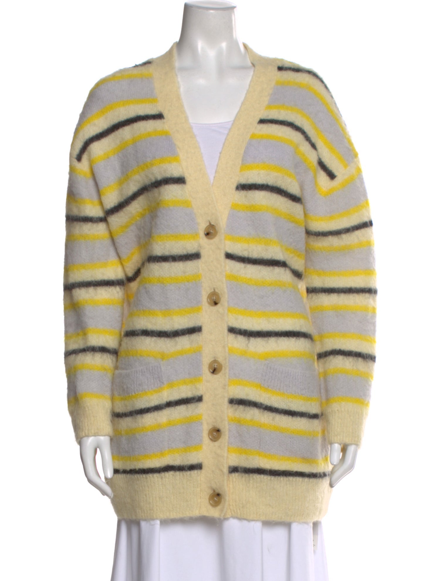 Acne Studios Striped V-Neck Sweater