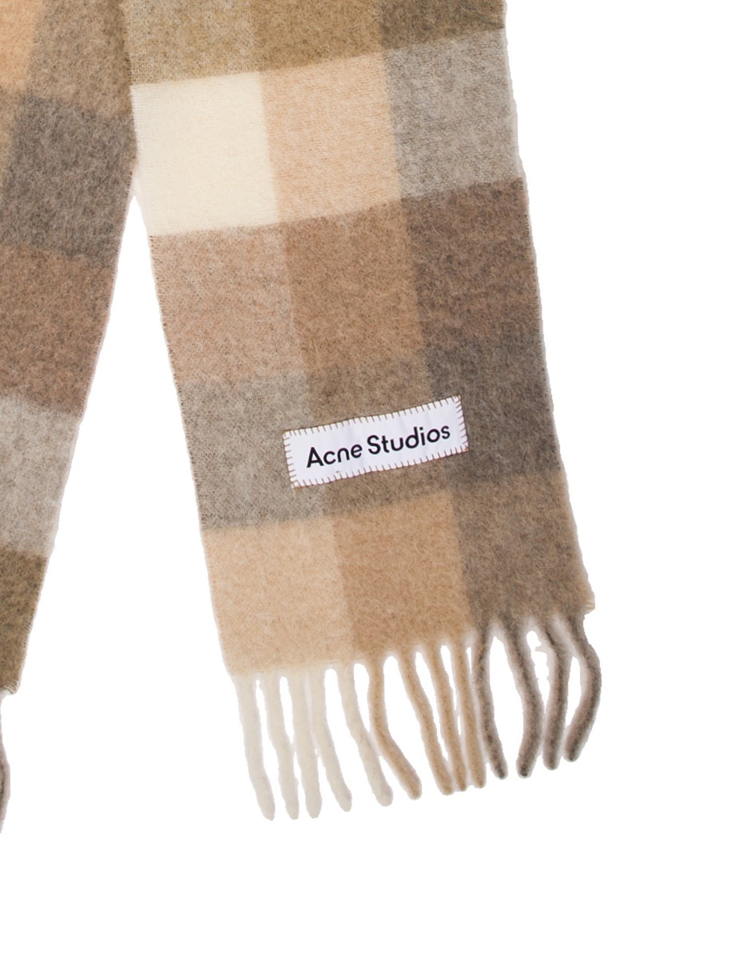 Acne Studios Wool Plaid Print Scarf