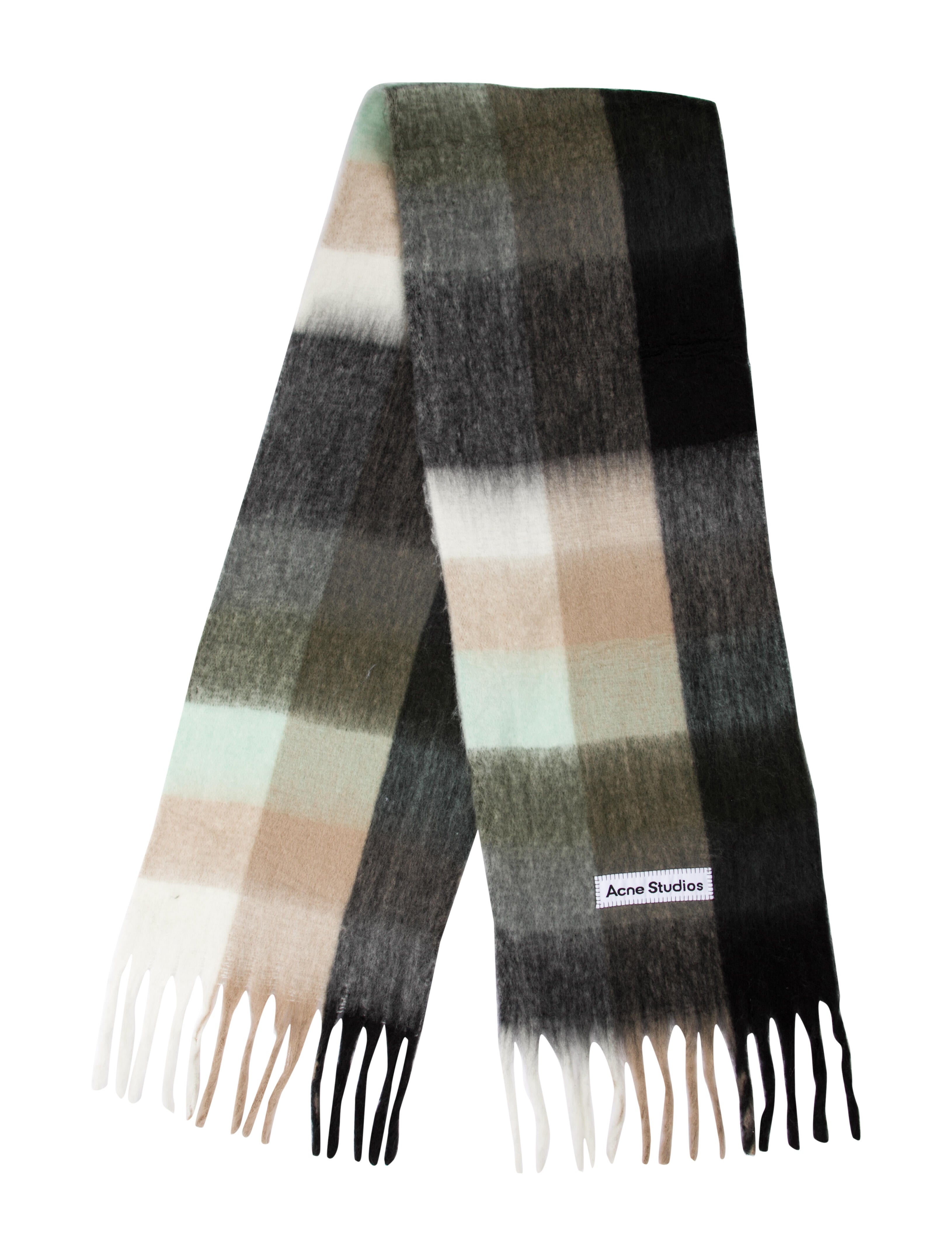 Acne Studios Alpaca Plaid Print Scarf w/ Tags