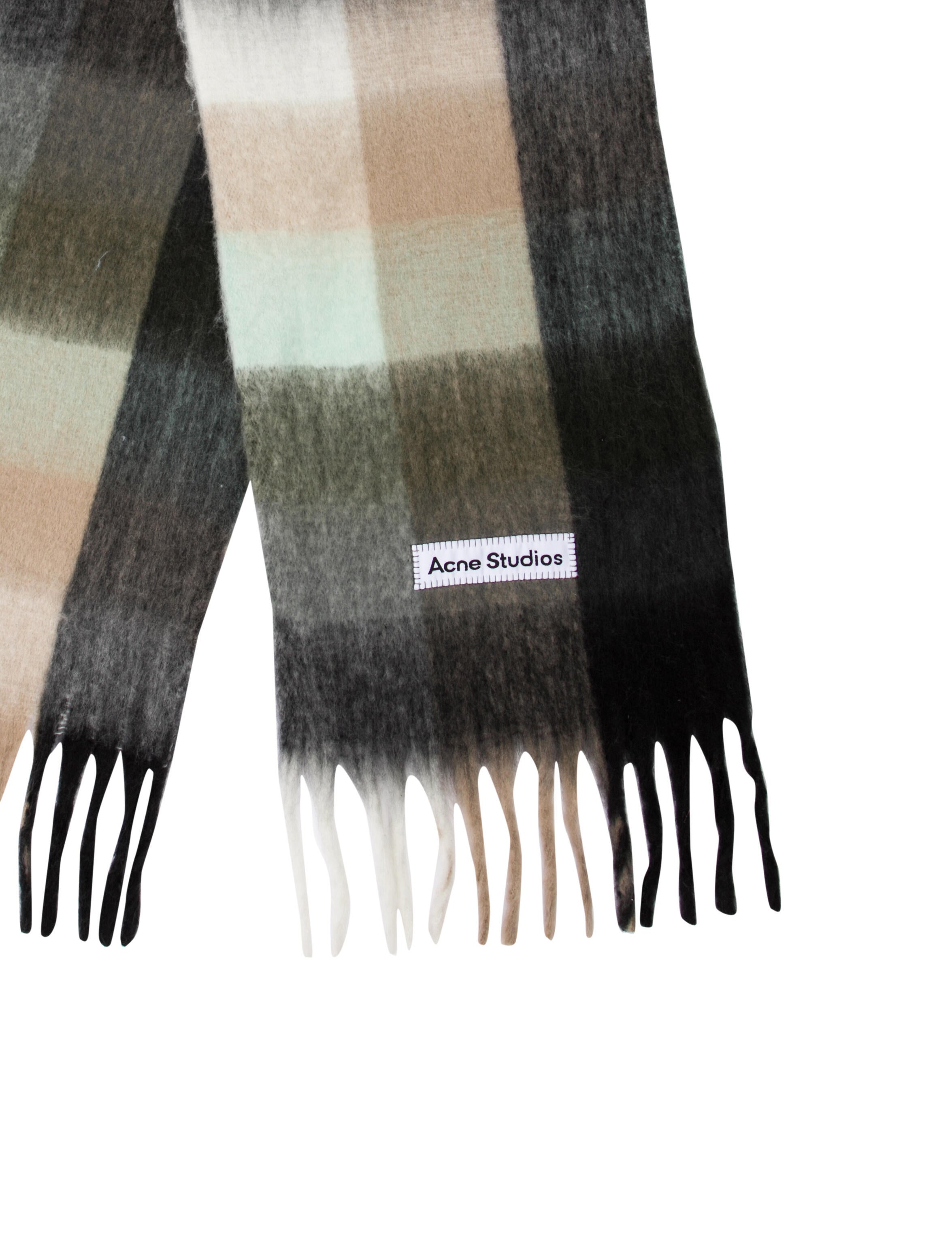Acne Studios Alpaca Plaid Print Scarf w/ Tags