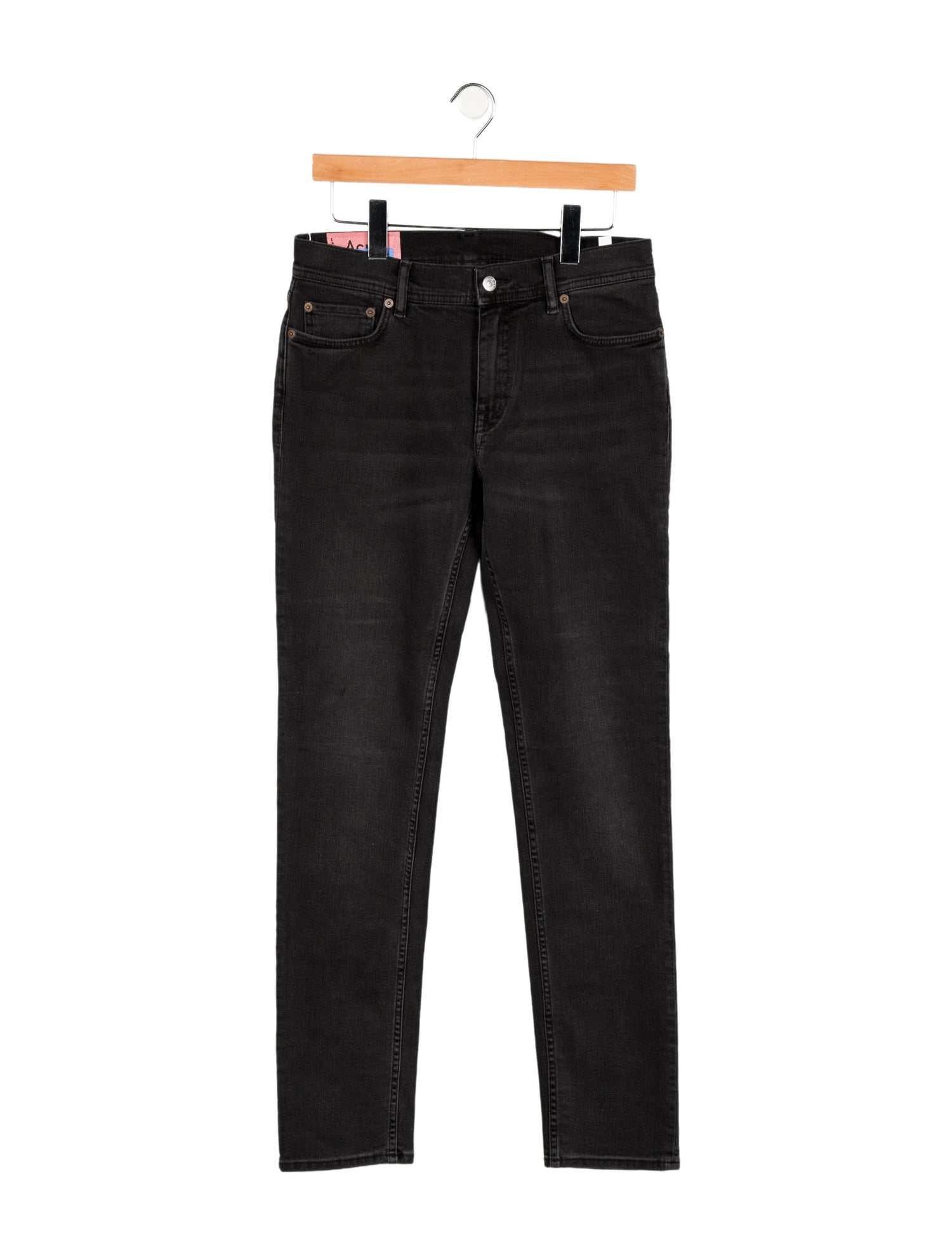 Acne Studios Blå Konst Mid-Rise Straight Leg Jeans