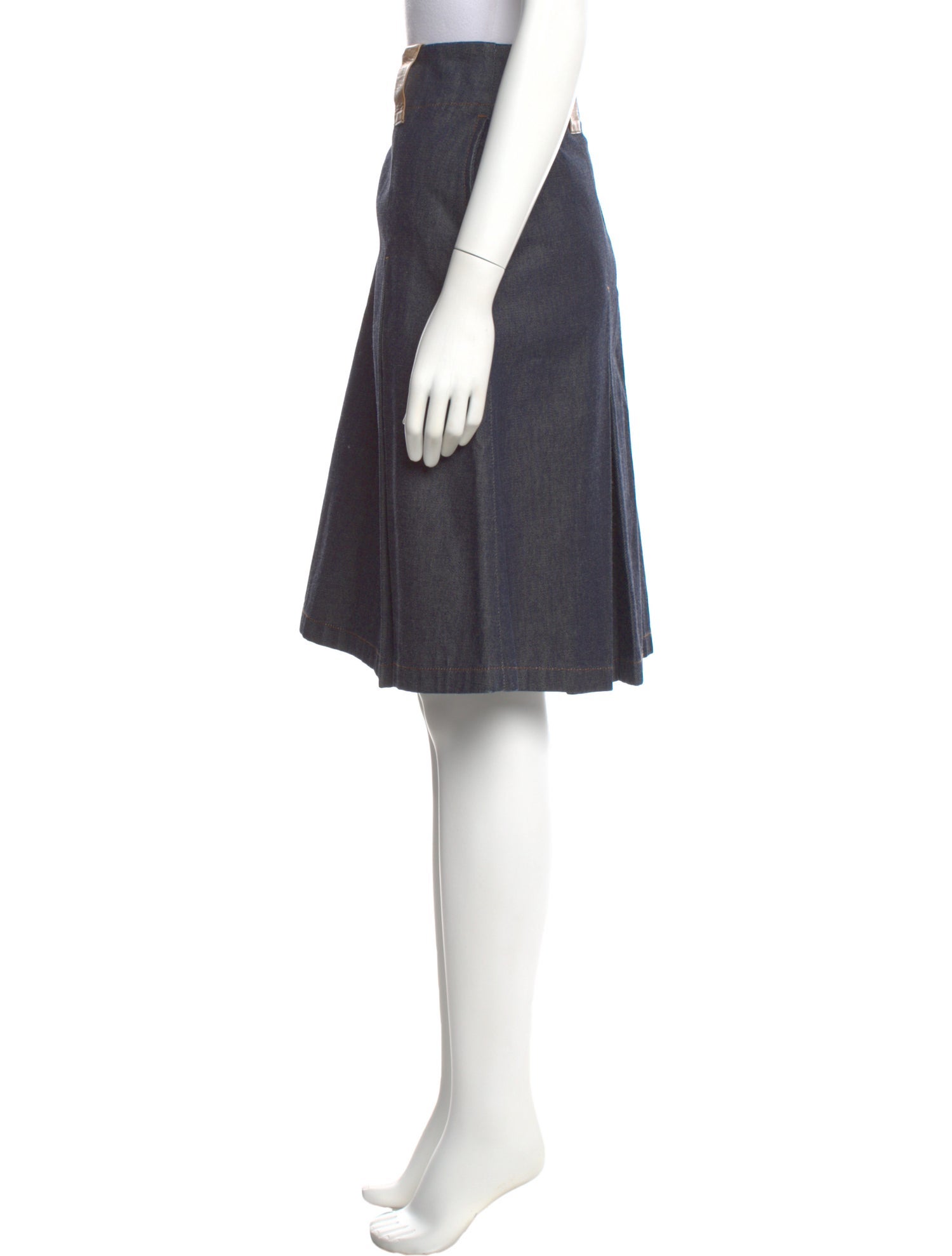 Acne Studios Pleated Accents Knee-Length Skirt