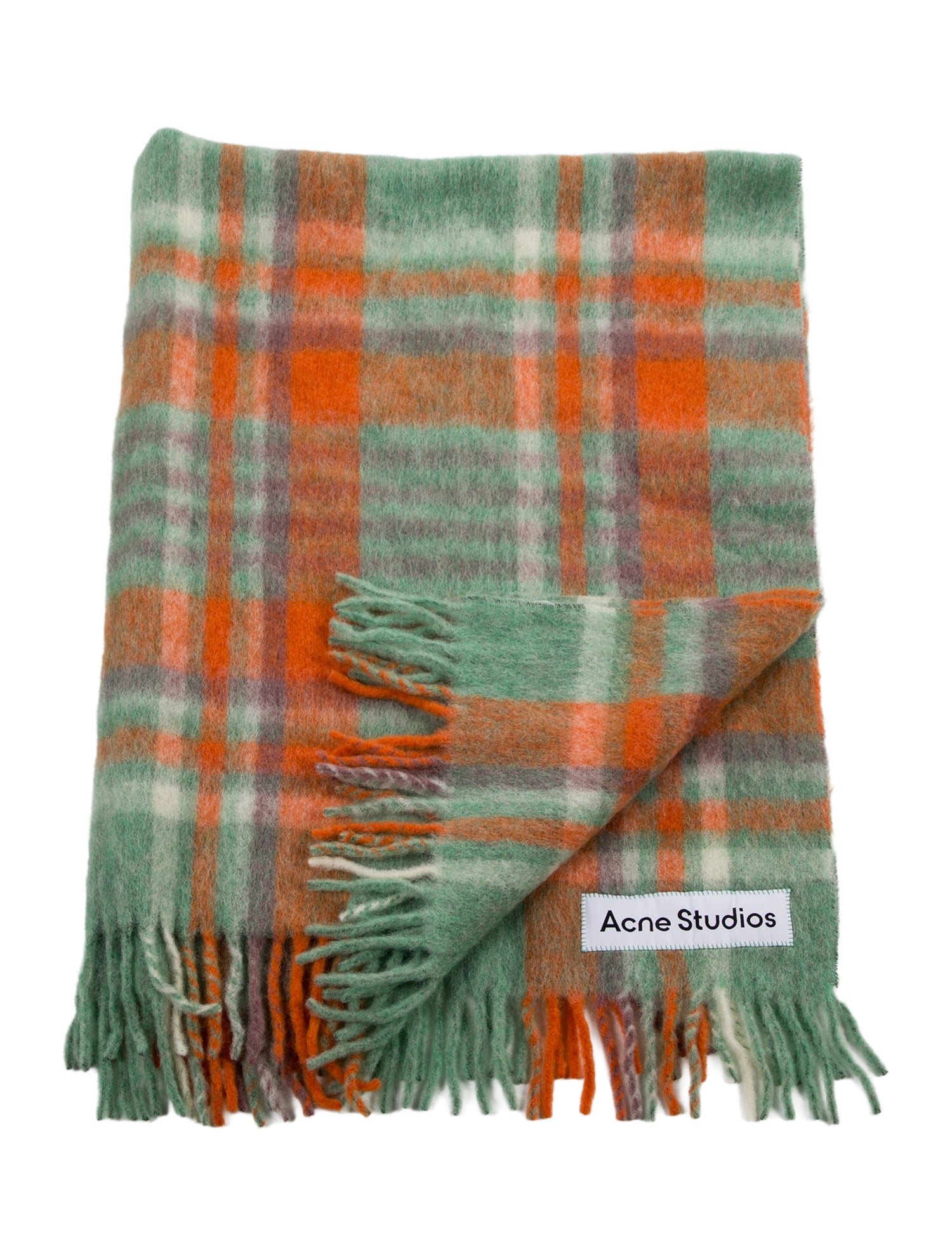 Acne Studios Alpaca-Blend Plaid Throw Blanket