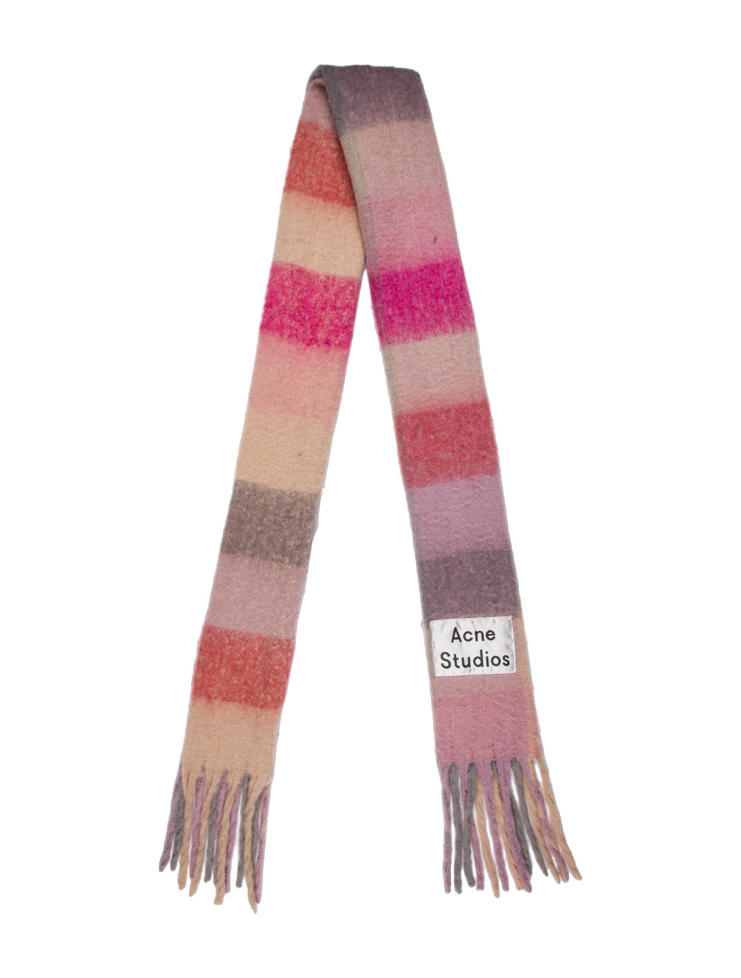 Acne Studios Kid Mohair Striped Scarf