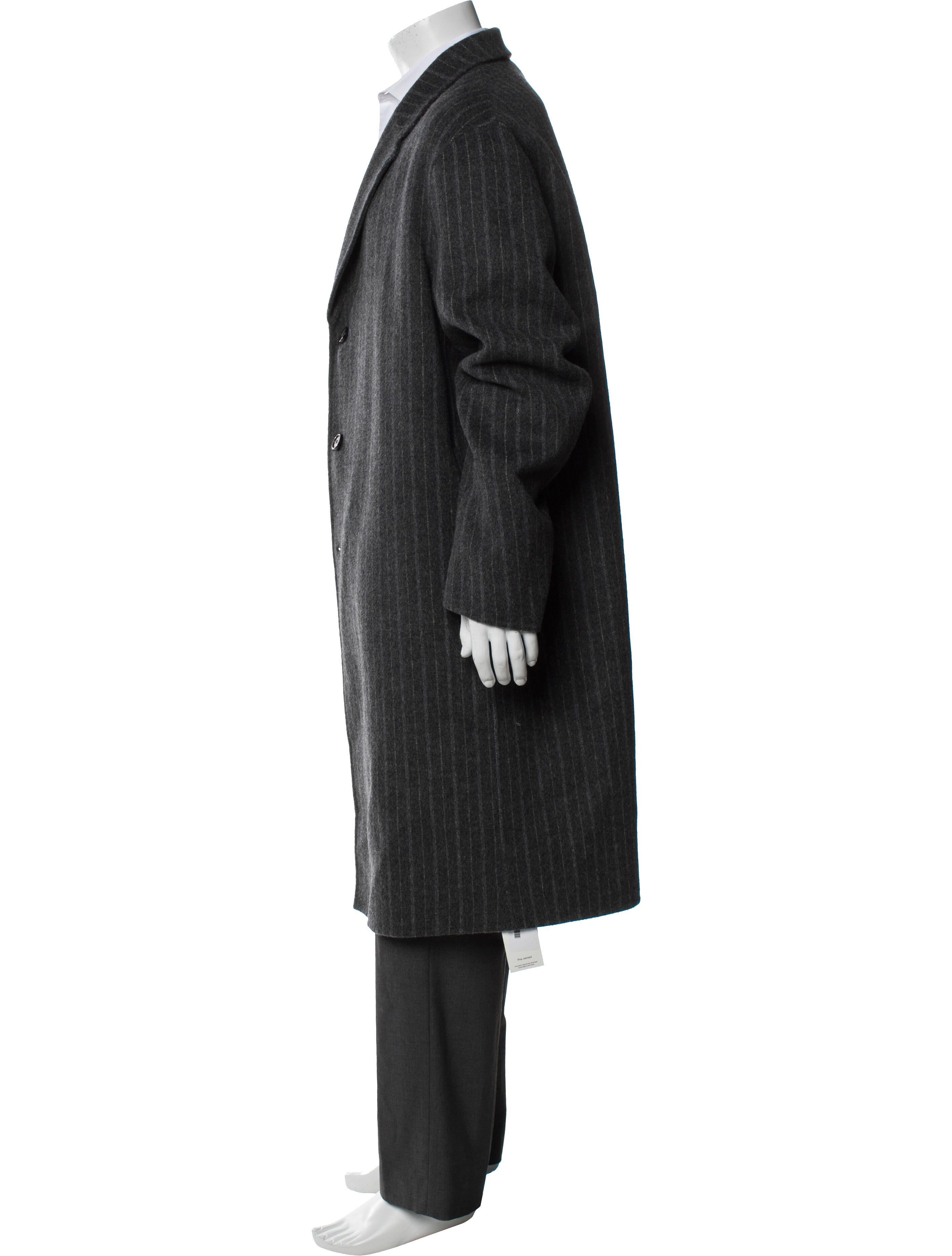 Acne Studios Wool Striped Overcoat