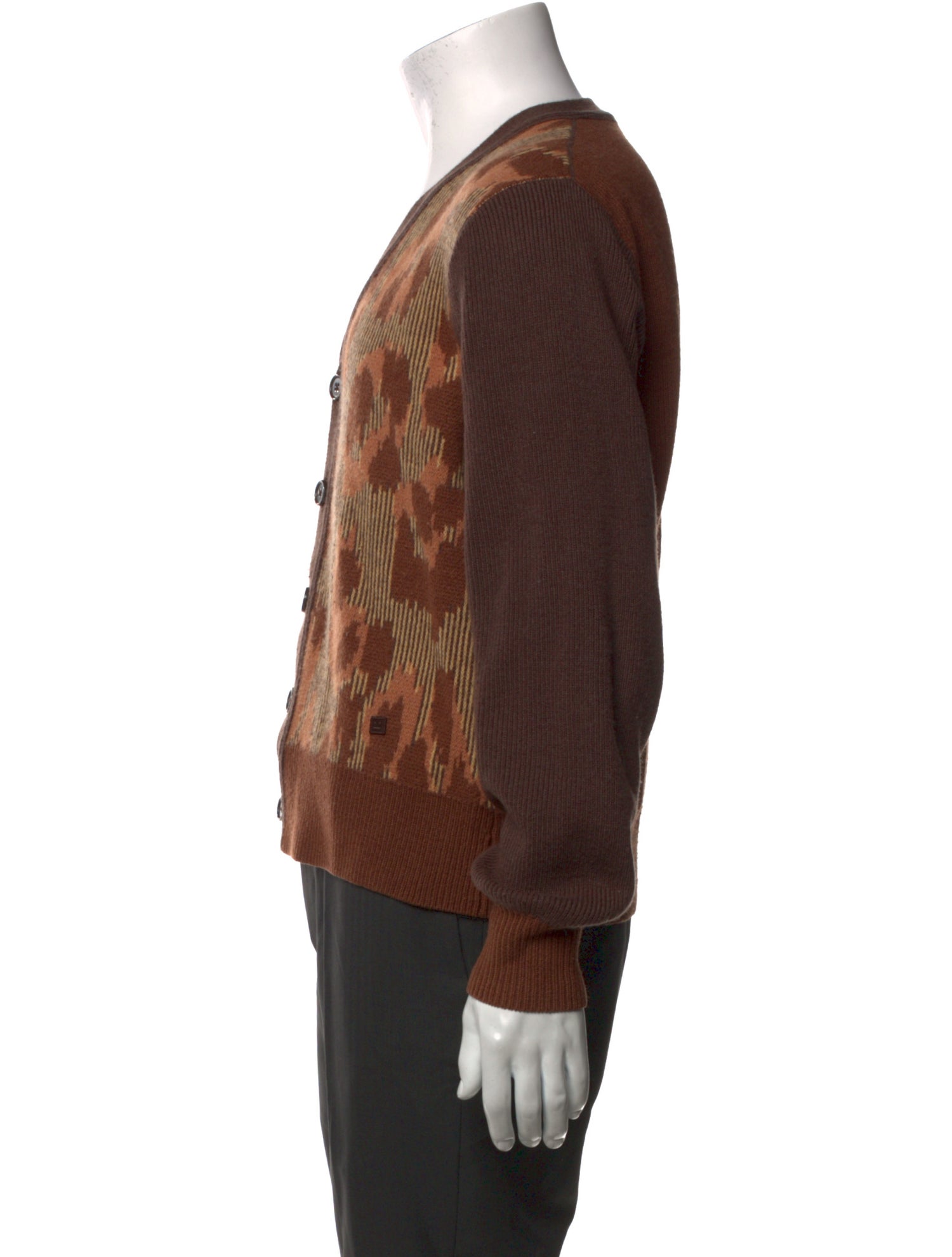 Acne Studios Wool Animal Print Cardigan