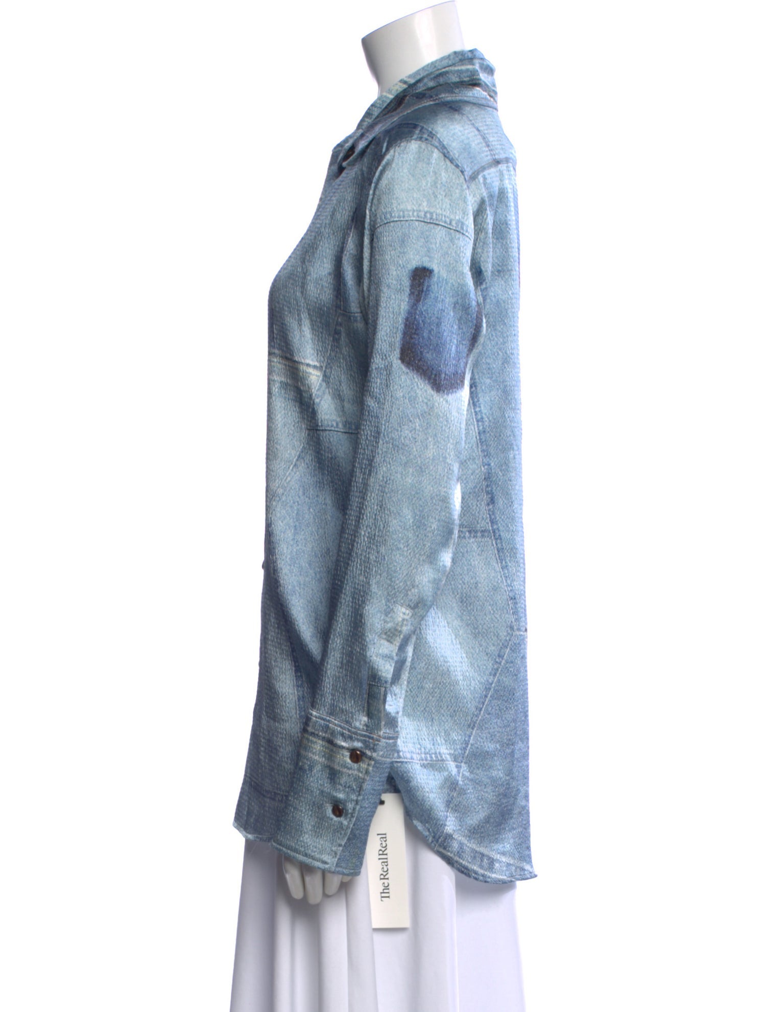 Acne Studios Printed Long Sleeve Button-Up Top