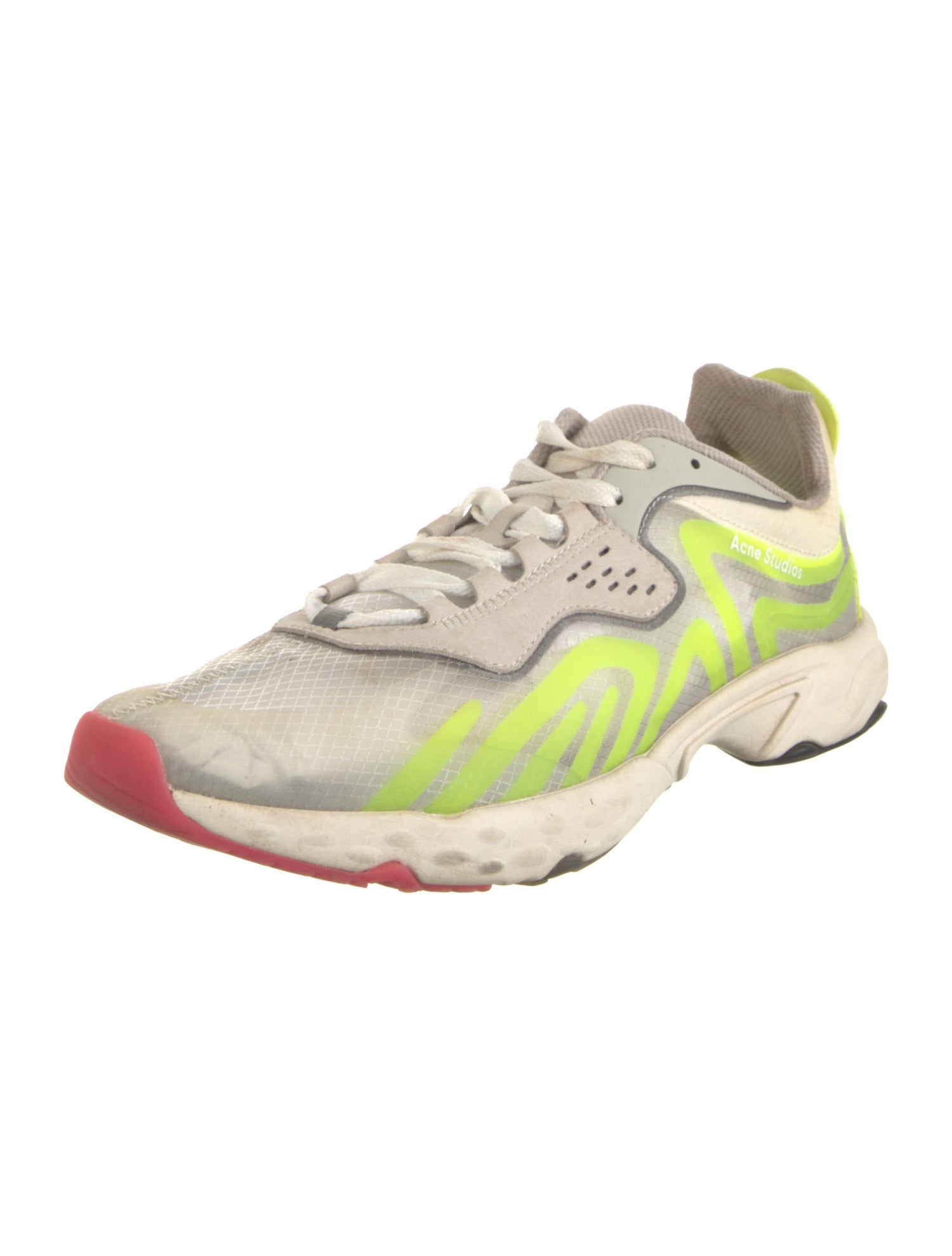 Acne Studios Mesh Colorblock Pattern Athletic Sneakers