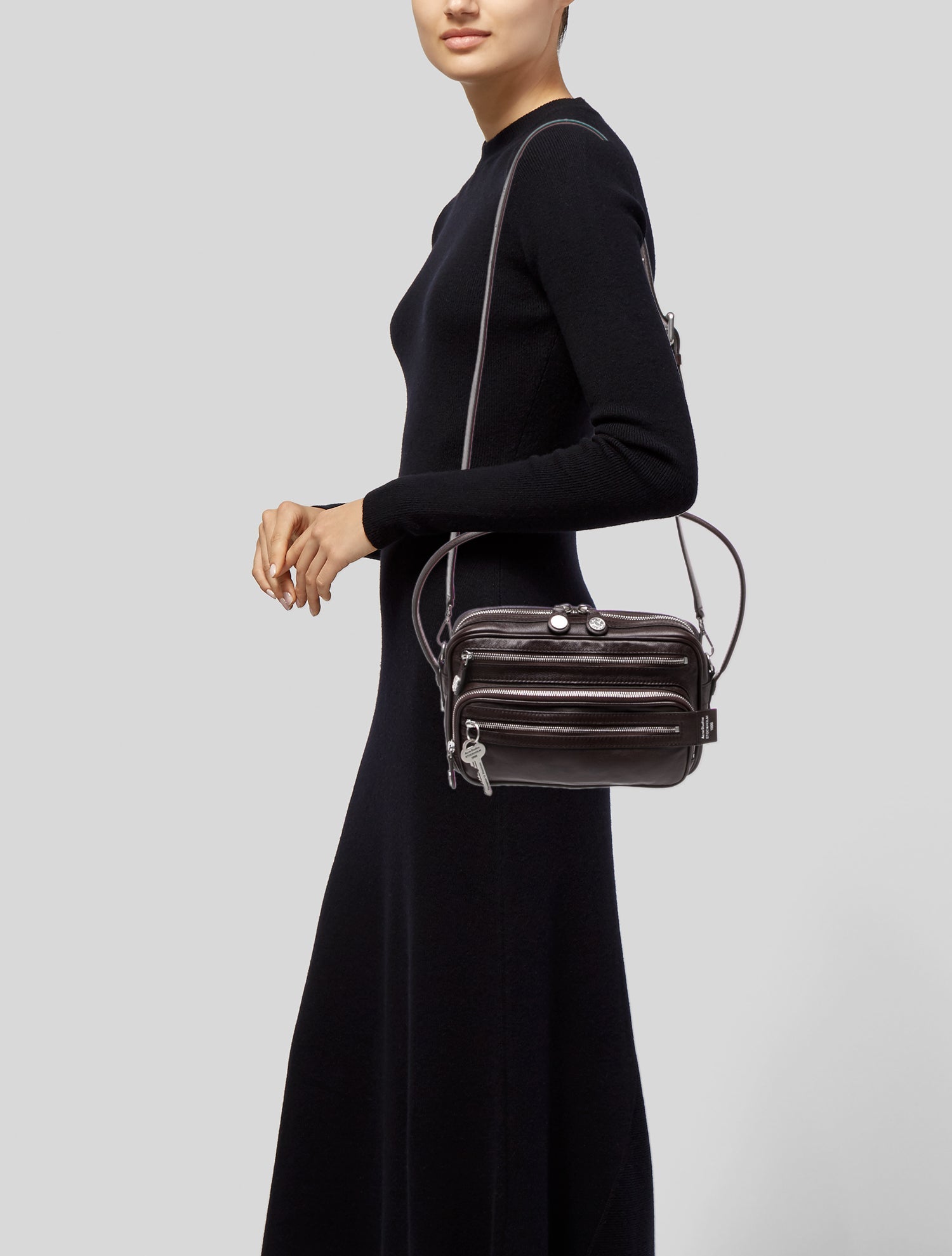 Acne Studios Leather Camero Party Bag - Brown Shoulder Bags