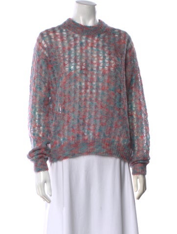Click to view more detailed imagery on our partner's website Pre-owned Acne Studios Mohair Patterned Sweater In Blue/pink