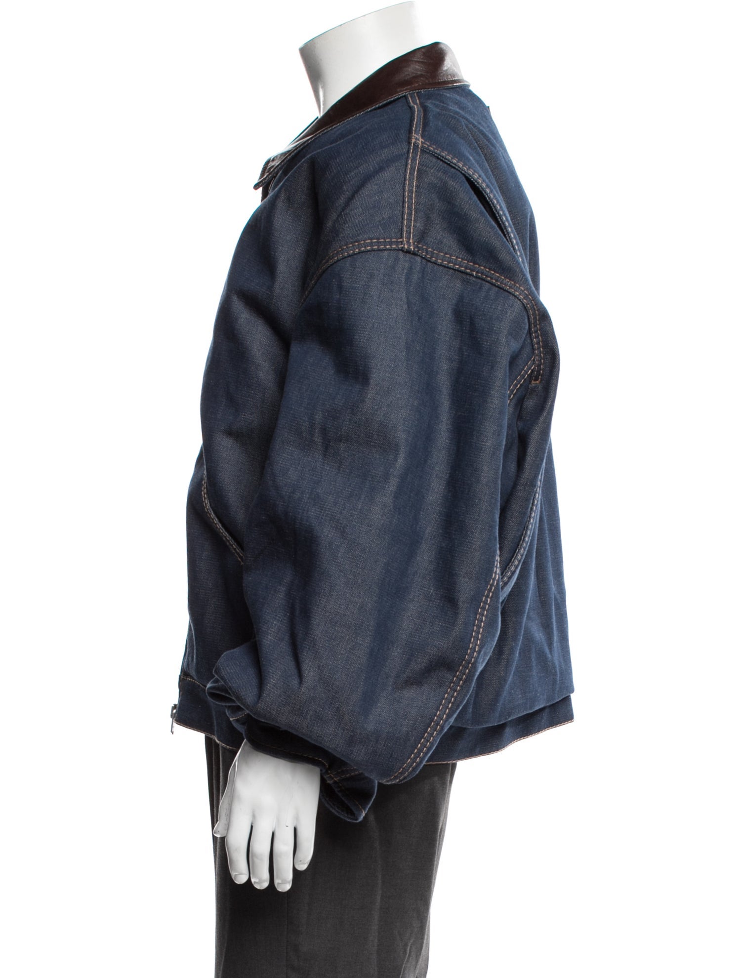 Moncler Auburn Down Bomber Jacket - Blue Outerwear, Clothing