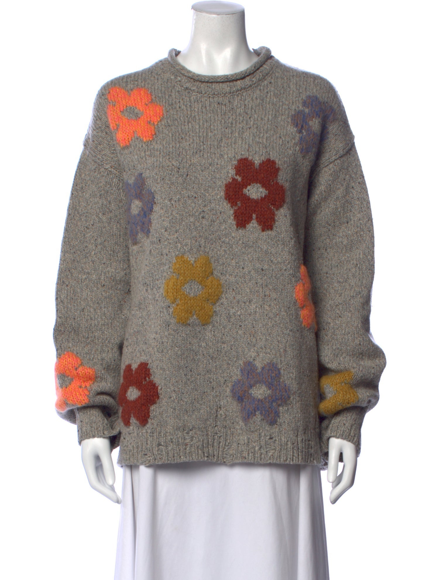 Acne Studios Wool Floral Print Sweater