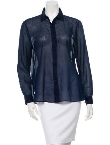 Acne Long Sleeve Button-Up Top