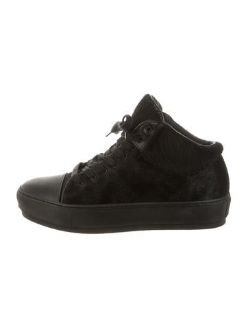 Acne Ponyhair Platform Sneakers