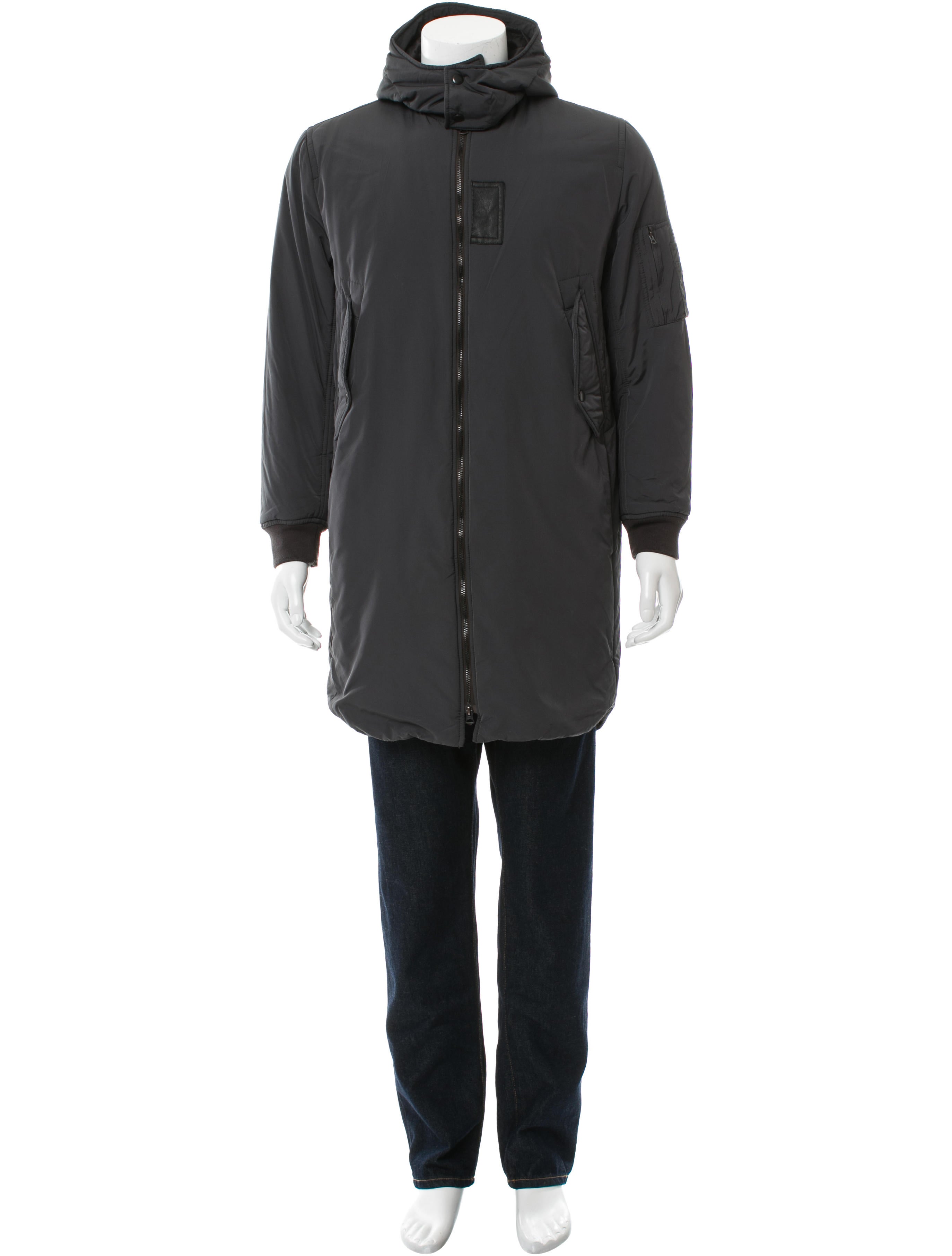 Acne Studios Acne Vince Longline Bomber Jacket - Grey Outerwear