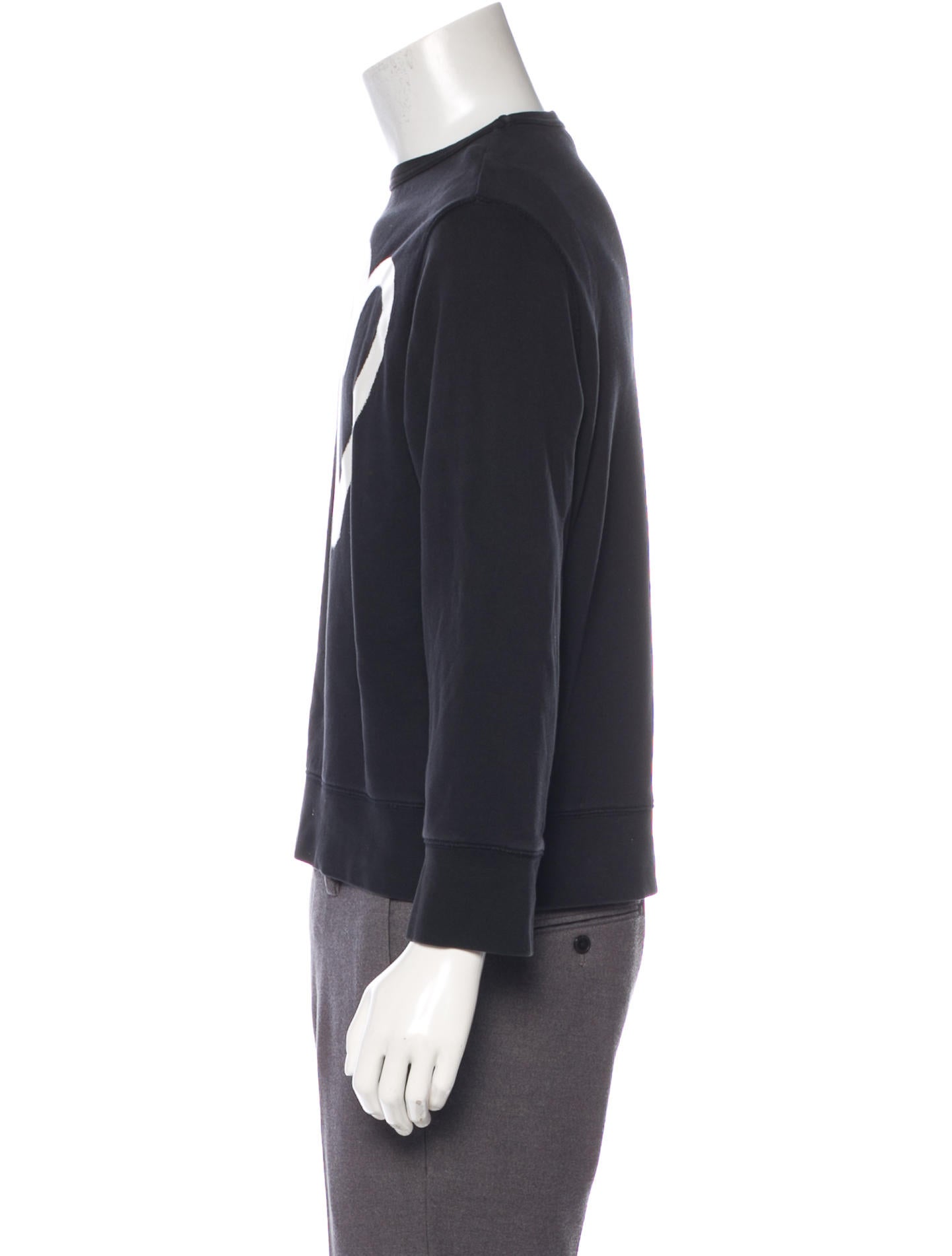 Acne Studios Campus Heart Graphic Sweatshirt - Black Sweatshirts \u0026 Hoodies,  Clothing - ACN42356 | The RealReal