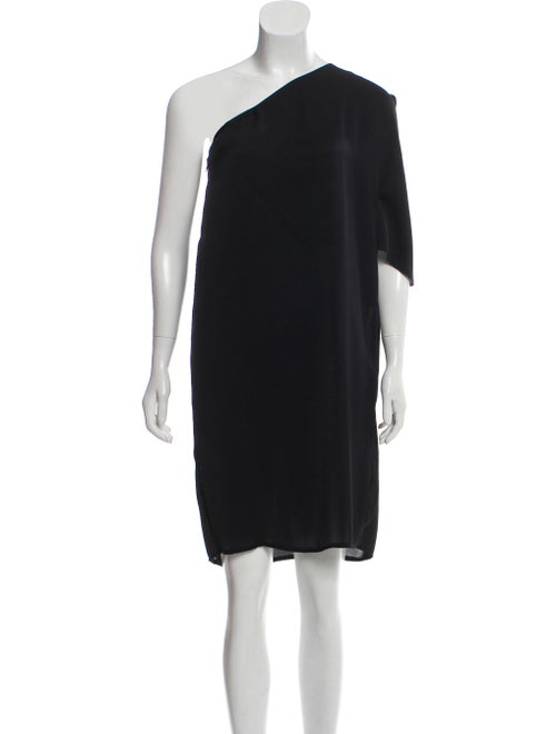 Acne Studios One Shoulder Mini Dress Black