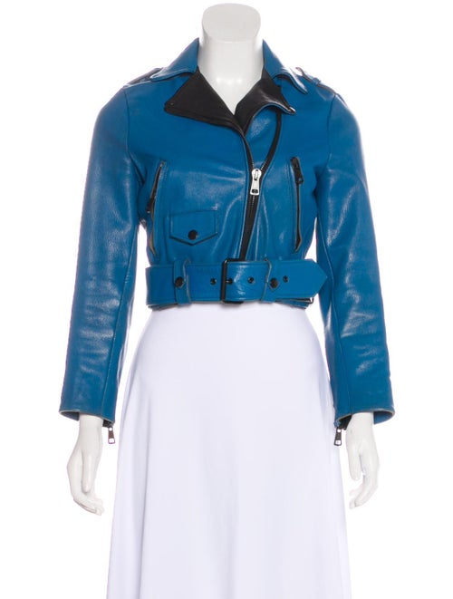 Acne Studios Acne Studios Leather Biker Jacket Blu