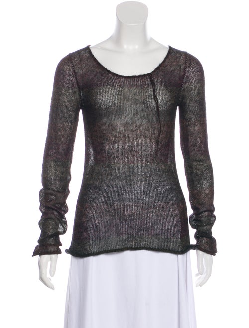 Acne Studios Sheer Knit Top Plum
