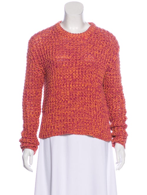 Acne Studios Long Sleeve Knit Sweater coral
