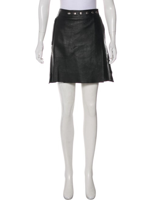 Acne Studios 2018 Shiryn Leather Skirt Black