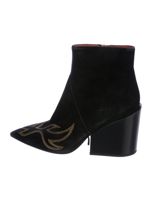 Acne Studios Embroidered Ankle Boots Black