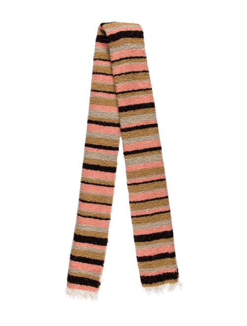 Acne Studios Knit Striped Scarf Pink