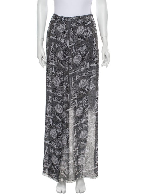 Acne Studios Printed Long Skirt Grey