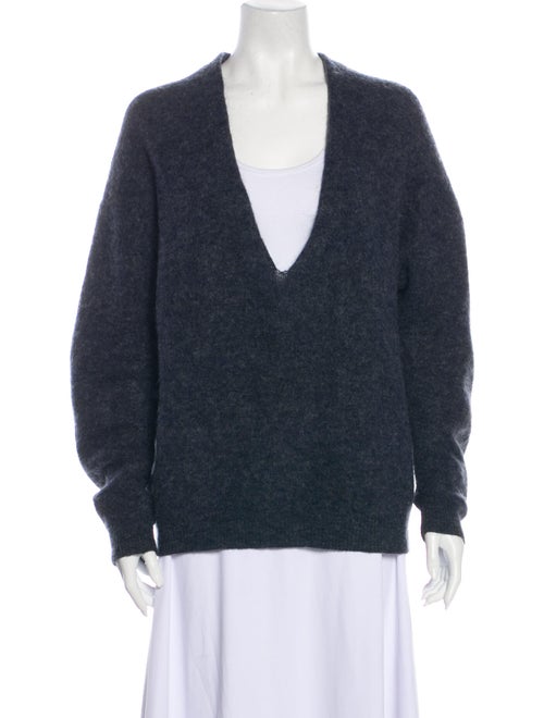 Acne Studios Plunge Neckline Sweater Blue