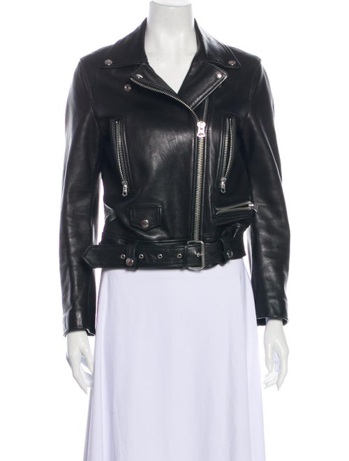 Acne Studios Leather Biker Jacket Black