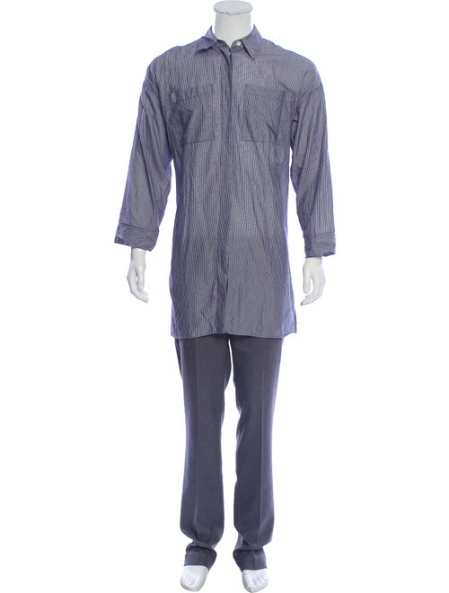 Acne Studios Striped Woven Shirt blue
