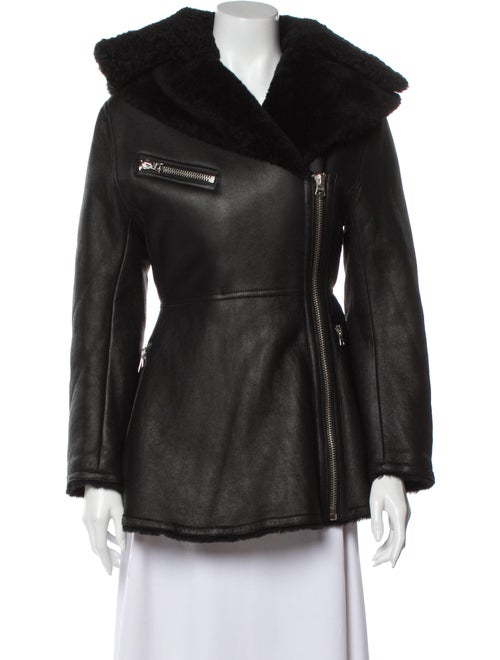 Acne Studios Shearling Biker Jacket Black