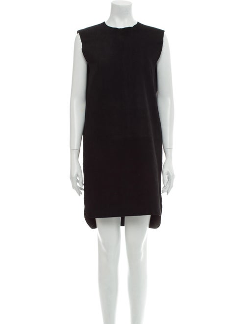 Acne Studios Goat Leather Knee-Length Dress Black