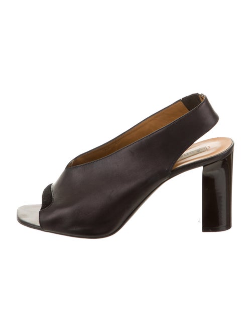 Acne Studios Leather Slingback Sandals Black