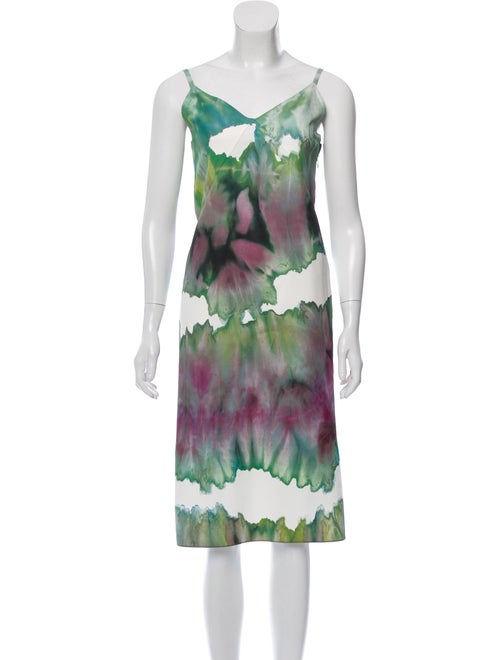 Acne Studios Abstract Midi Dress Green