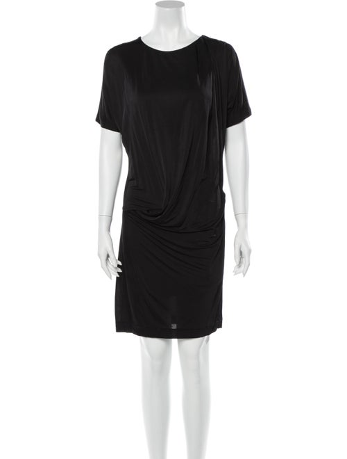 Acne Studios Scoop Neck Mini Dress Black