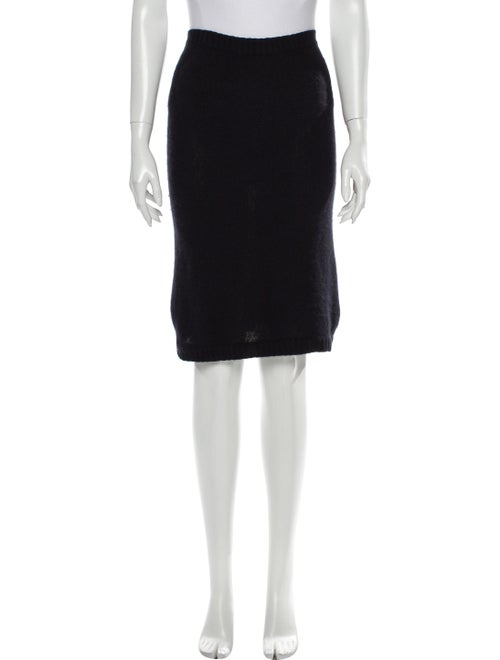 Acne Studios Angora Knee-Length Skirt Black