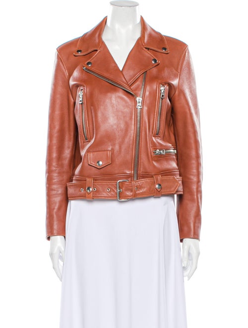 Acne Studios Mock Leather Jacket Leather Biker Jac
